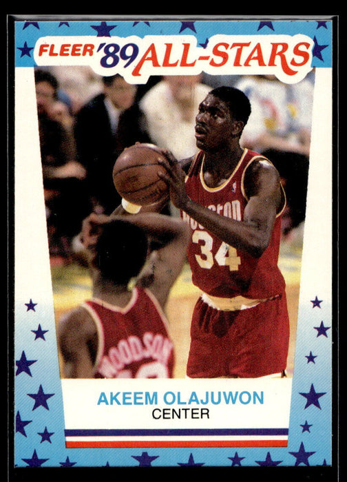 1989  Fleer Akeem Olajuwon #2 Sticker Houston Rockets NM-MT