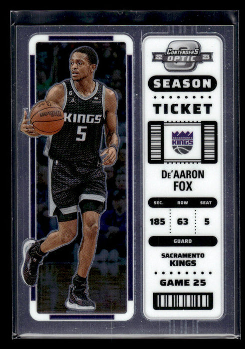 2022 Panini Contenders Optic De'Aaron Fox #81   Sacramento Kings NM-MT