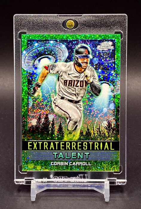 CORBIN CARROLL RARE #/75 GREEN REFRACTOR SP CHROME Diamondbacks w/HOLDER