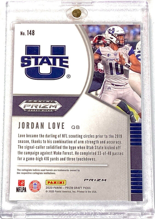 JORDAN LOVE RARE REFRACTOR PRIZM ROOKIE CARD INCLUDES CASE