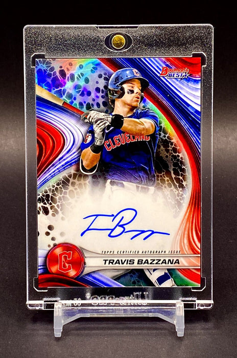 Travis Bazzana RARE AUTOGRAPHED REFRACTOR CARD SP GUARDIANS w/HOLDER