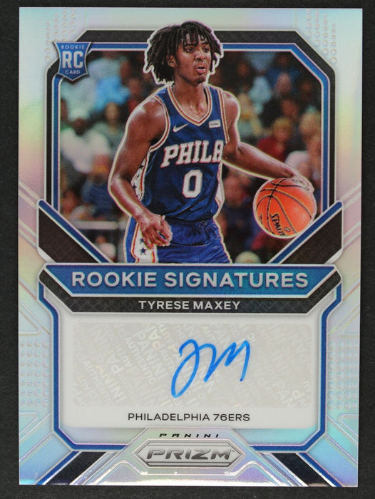 2020 Prizm Tyrese Maxey Rookie Signatures Silver Auto RC