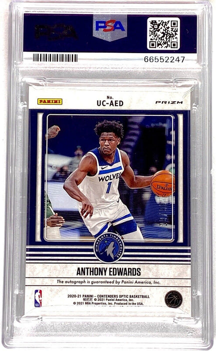 Spectacular Anthony Edwards Rookie Refractor Autographed - SP #/99 Graded PSA 10