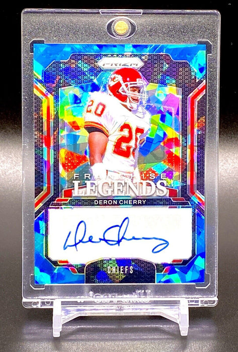 Spectacular Deron Cherry AUTOGRAPHED BLUE ICE CARD - SP #/99 CHIEFS w/CASE