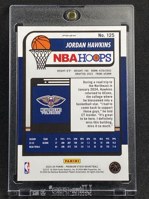 JORDAN HAWKINS RARE SILVER SCOPE REFRACTOR PRIZM ROOKIE RC Card - Pelicans