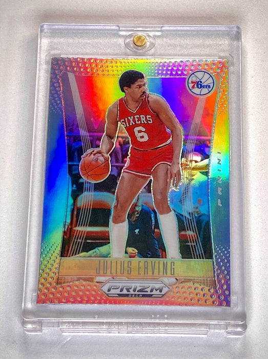 Julius Erving RARE REFRACTOR CARD -  PANINI SP PHILADELPHIA 76ers