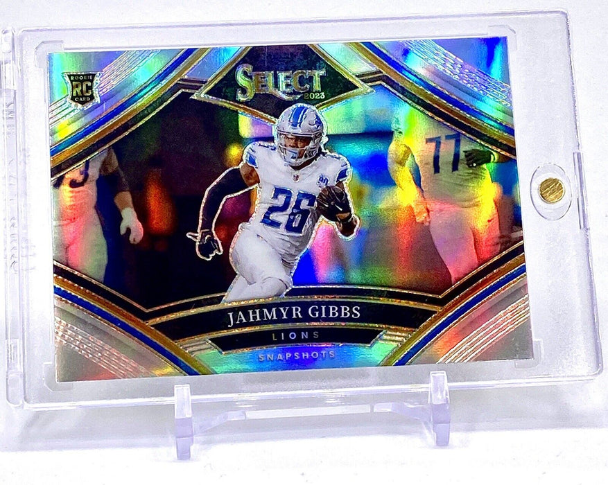 Jahmyr Gibbs RARE ROOKIE REFRACTOR INVESTMENT CARD SP LIONS w/CASE