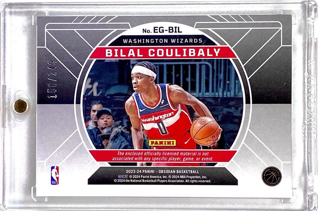 Spectacular Bilal Coulibaly ROOKIE REFRACTOR PATCH CARD SP #/249 WIZARDS w/CASE