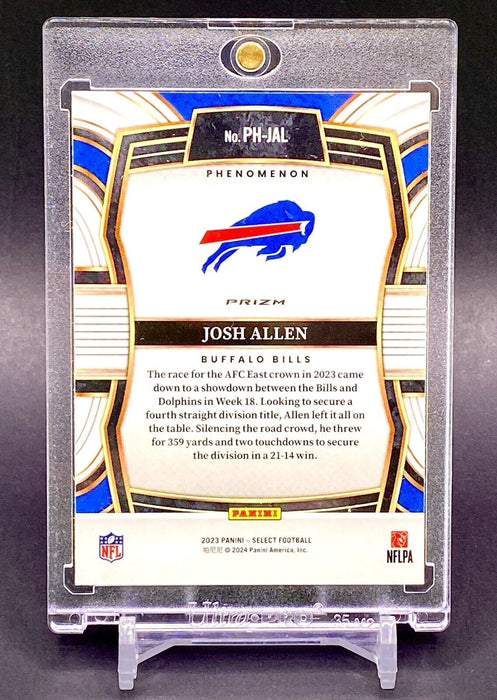 Josh Allen REFRACTOR INVESTMENT INSERT CARD SP PANINI BILLS MVP w/CASE