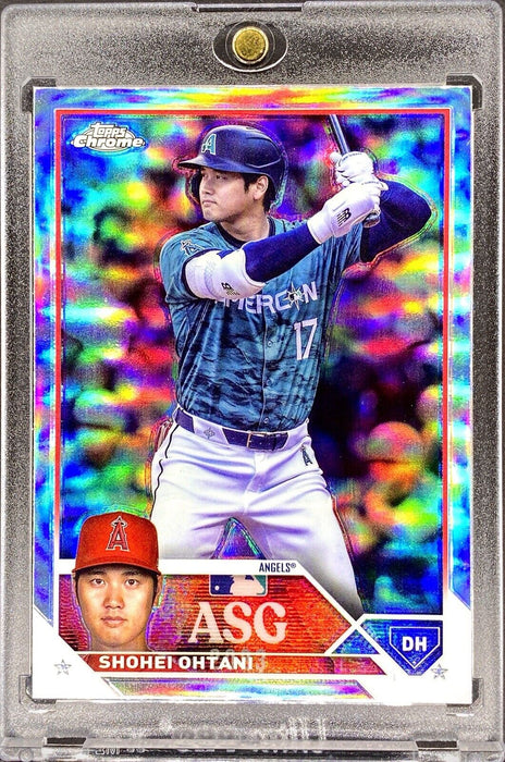 Shohei Ohtani ASG REFRACTOR INVESTMENT CARD SP CHROME DODGERS w/CASE