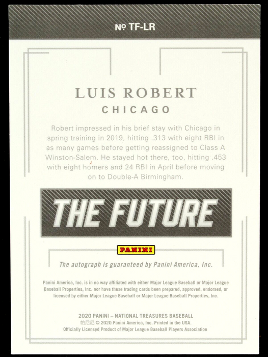 2020 National Treasures Luis Robert The Future Auto /25