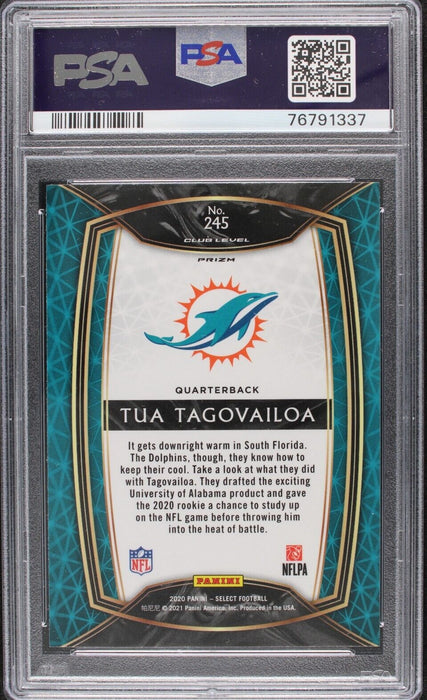 2020 Select Tua Tagovailoa Silver Club Prizm #245 PSA 10