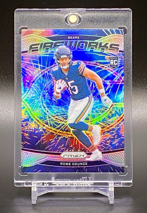 Rome Odunze RARE ROOKIE REFRACTOR CARD SP PANINI INSERT BEARS w/CASE