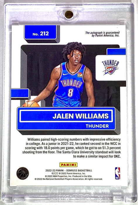 Jalen Williams ROOKIE AUTOGRAPH CARD - SPECTACULAR MOJO REFRACTOR THUNDER