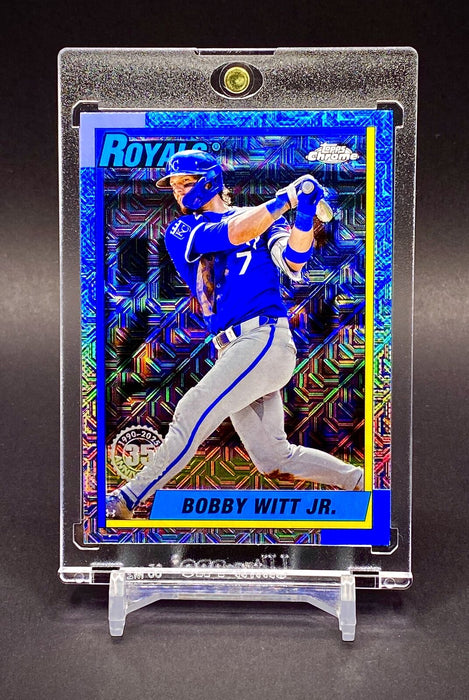 Bobby Witt Jr. MOJO REFRACTOR CARD CHROME ROYALS w/HOLDER