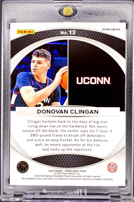 Donovan Clingan RARE ROOKIE REFRACTOR CARD SP PANINI INSERT HUSKIES w/CASE