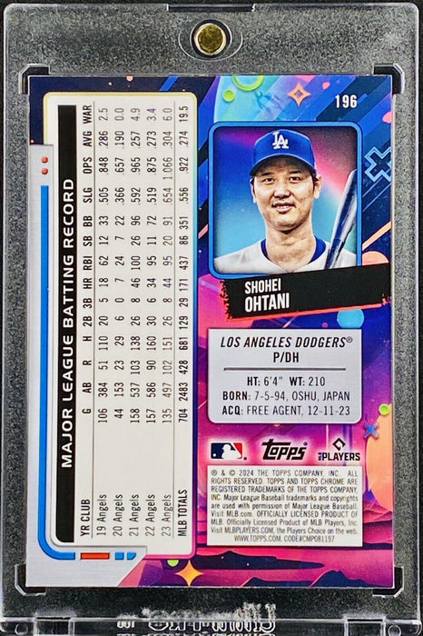 Shohei Ohtani Premium Investment Card – Topps Chrome Cosmic Dodgers Mint RC