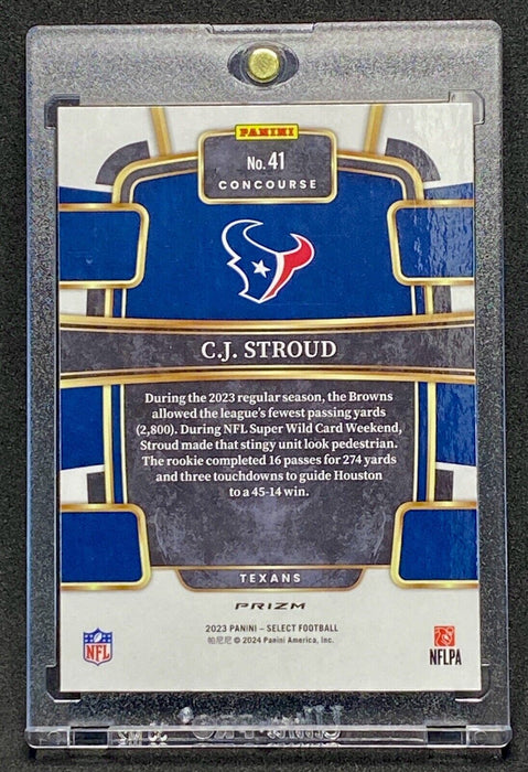 C.J. STROUD ROOKIE REFRACTOR SILVER SP INVESTORS CARD 2023 - Texans