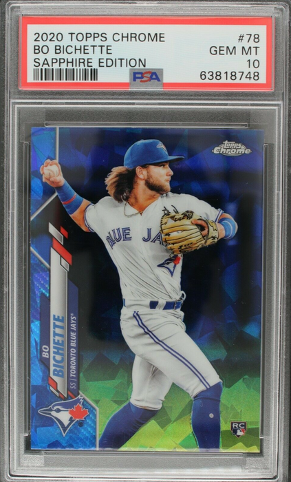 2020 Topps Chrome Sapphire Bo Bichette #78 RC Rookie PSA 10 GEM MINT