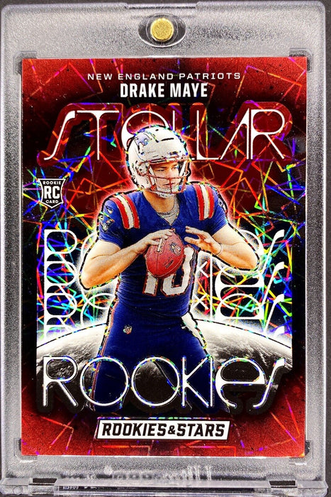 Drake Maye RARE RED ROOKIE REFRACTOR INVESTMENT CARD SP PATRIOTS MINT w/CASE