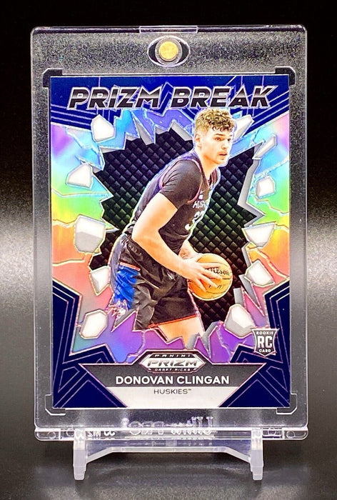 Donovan Clingan RARE ROOKIE REFRACTOR CARD SP PANINI INSERT HUSKIES w/CASE