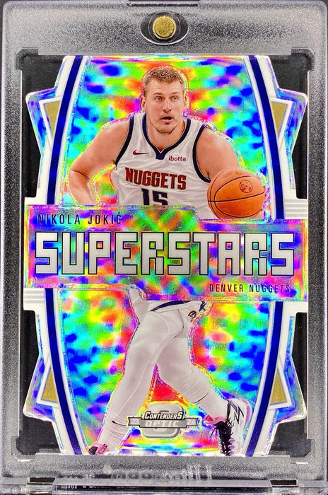 Nikola Jokic REFRACTOR DIECUT CARD INSER PANINI NUGGETS w/CASE