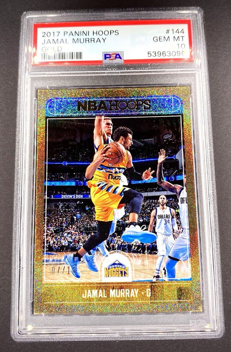 Jamal Murray RARE #/10 GOLD REFRACTOR CARD SSP NUGGETS GRADED GEM MINT 10