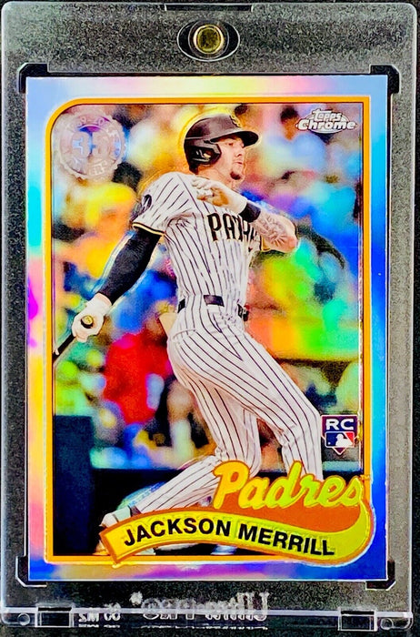 JACKSON MERRILL ROOKIE REFRACTOR SP INSERT Holo Topps Chrome - PADRES