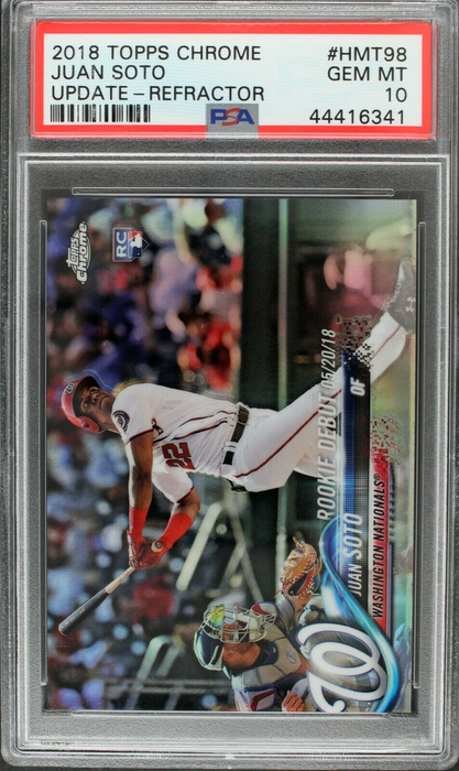 2018 Topps Chrome Juan Soto Refractor /250 #HMT98 PSA 10