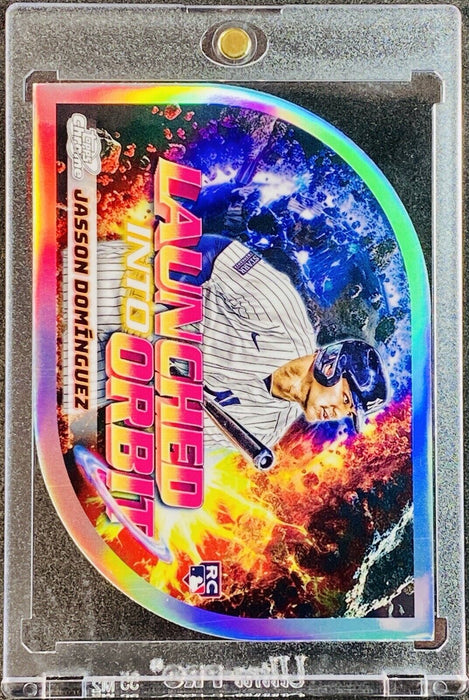 Jasson Dominguez RARE DIE-CUT REFRACTOR ROOKIE INVESTMENT CARD TOPPS CHROME