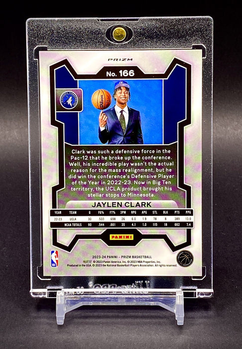 Jaylen Clark RARE ROOKIE WHITE SPARKLE REFRACTOR SSP TIMBERWOLVES w/HOLDER