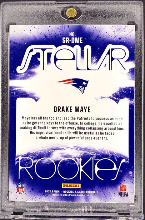 Drake Maye RARE RED ROOKIE REFRACTOR INVESTMENT CARD SP PATRIOTS MINT w/CASE