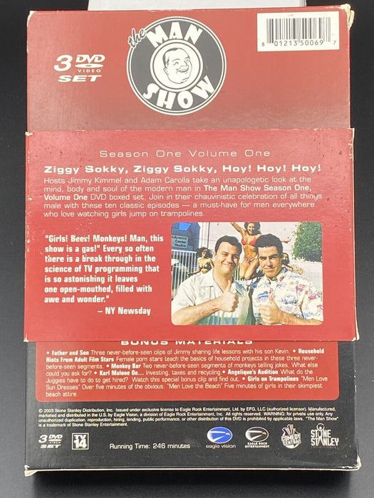 THE MAN SHOW: Season 1 Vol 1 Adam Carolla, Jimmy Kimmel 3 Disc Set DVDs