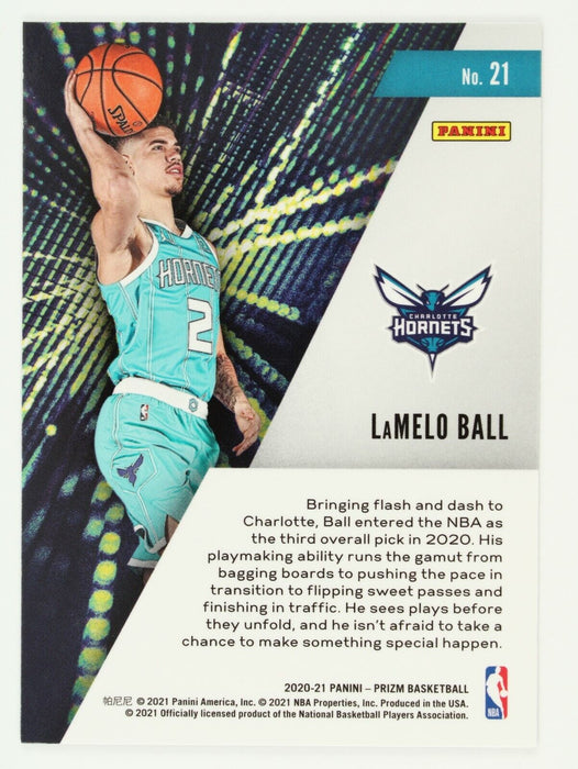 2020-21 Prizm LaMELO BALL #21 Instant Impact Rookie RC Charlotte Hornets