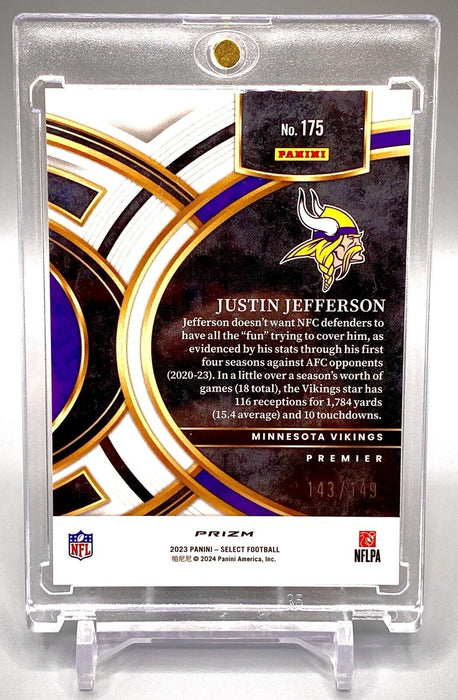 Spectacular Justin Jefferson BLUE #/149 REFRACTOR - RARE SP VIKINGS w/CASE