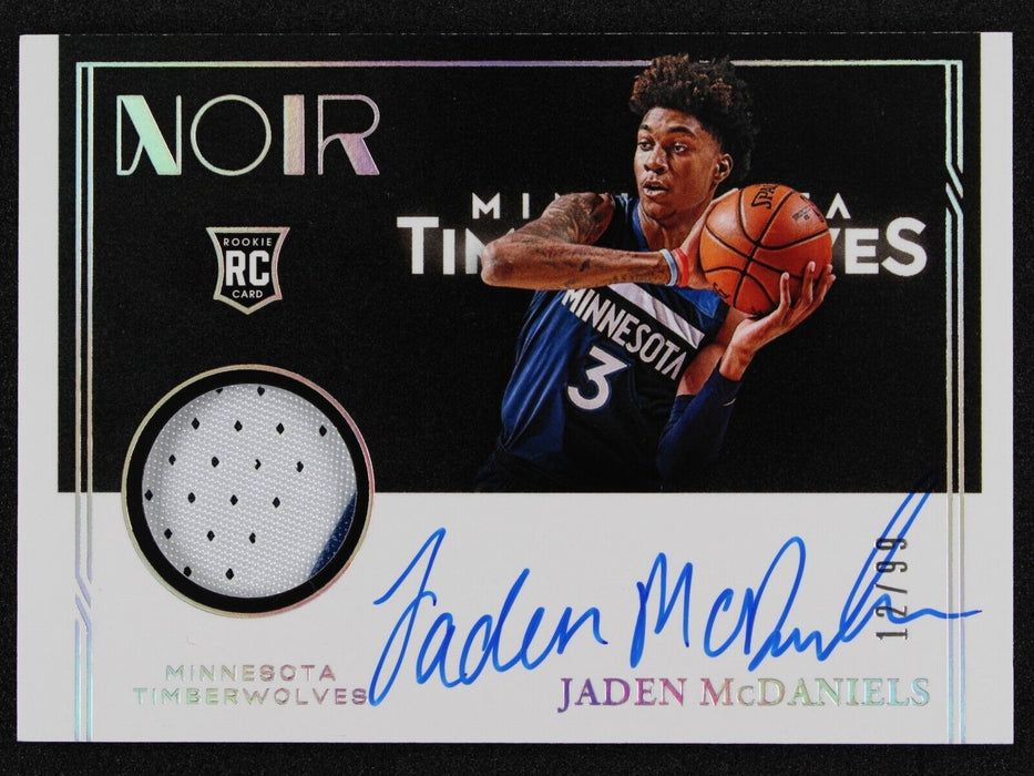 2020 Noir Jaden McDaniels #351 Rookie RPA /99 ON CARD AUTO