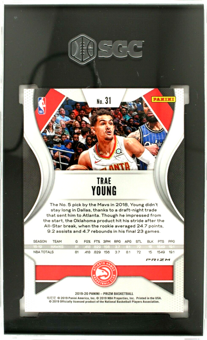 2019 Prizm Trae Young Choice Red #31 /88 SGC 9.5