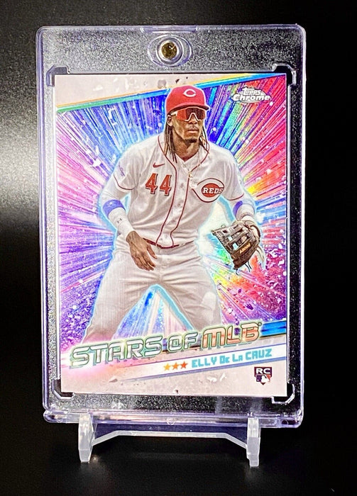 Elly De La Cruz ROOKIE REFRACTOR RARE SP CHROME REDS w/CASE