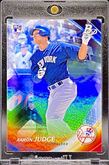 Aaron Judge ROOKIE FOIL REFRACTOR CARD BOWMAN YANKEES MVP w/CASE