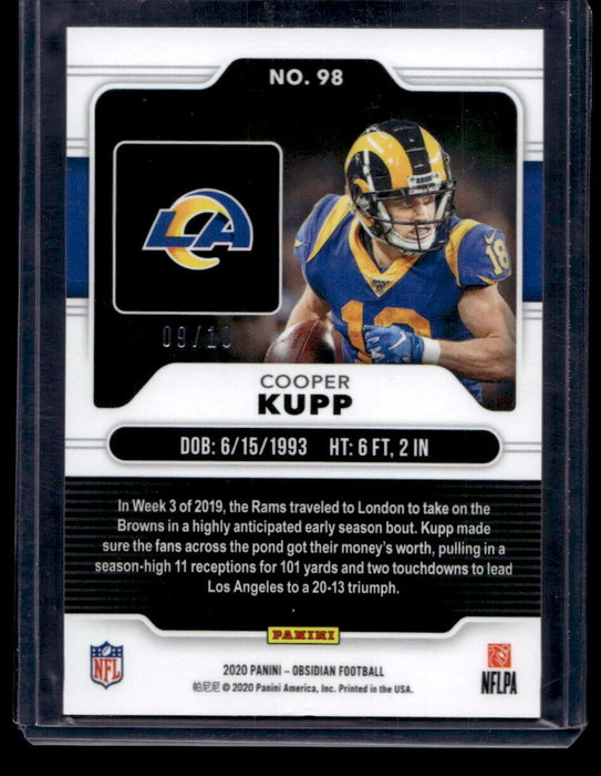 2020  Panini Obsidian Cooper Kupp /10 #98 Los Angeles Rams NM-MT