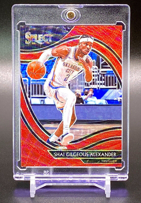 Shai Gilgeous-Alexander RED WAVE REFRACTOR CARD - SP PANINI w/CASE