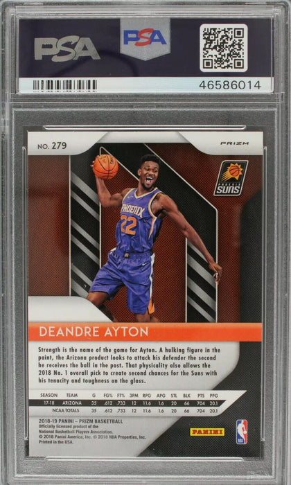 2018 Prizm DeAndre Ayton Silver Rookie RC #279 GEM MINT PSA 10