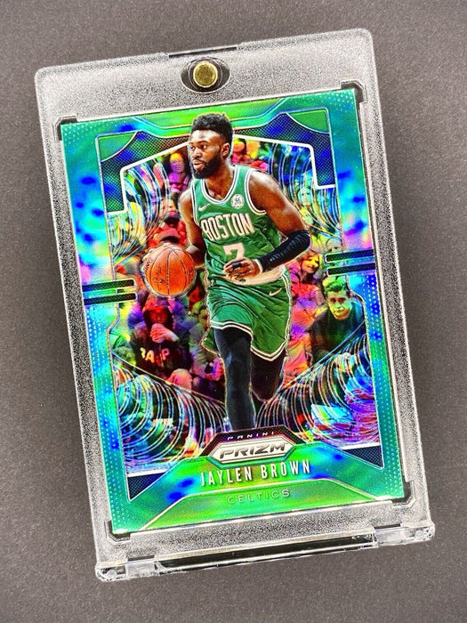 Jaylen Brown GREEN REFRACTOR CARD SP PANINI CELTICS w/CASE