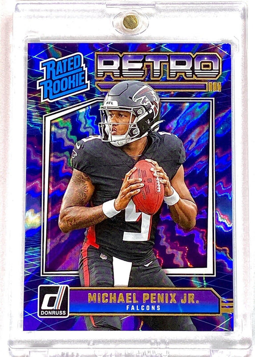 Spectacular Michael Penix Jr.  ROOKIE REFRACTOR CARD - SP FALCONS w/CASE