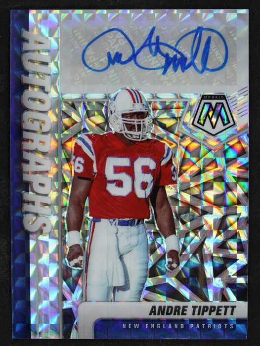 Andre Tippett 2021 Mosaic Prizm Autographs AUTO Patriots HOF