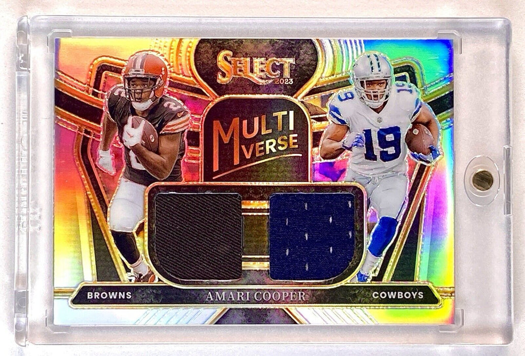 Amari Cooper RARE DUAL Patch REFRACTOR INVESTMENT CARD SSP PANINI Browns/Cowboys