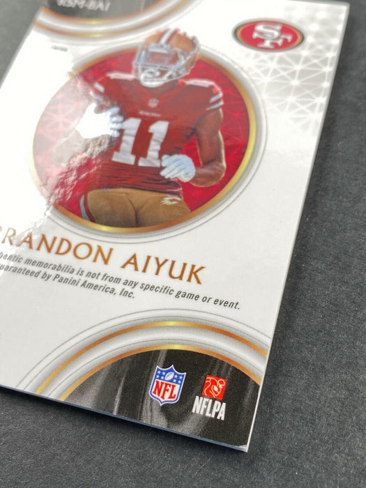 2020 Panini Select Brandon Aiyuk TMall Red Wave Prizm Patch Auto Autograph 49ers