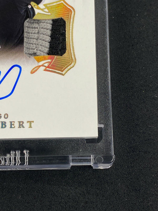 Luis Robert 2020 Flawless Player Worn Quad Patch On Card Gold AUTO /10