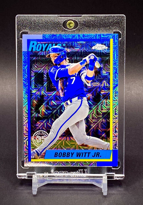 Bobby Witt Jr. MOJO REFRACTOR CARD CHROME ROYALS w/HOLDER