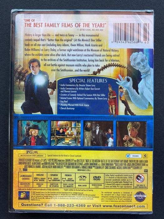 Night At The Museum Battle of the Smithsonian / The 40 Year Old Virgin DVD (NEW)